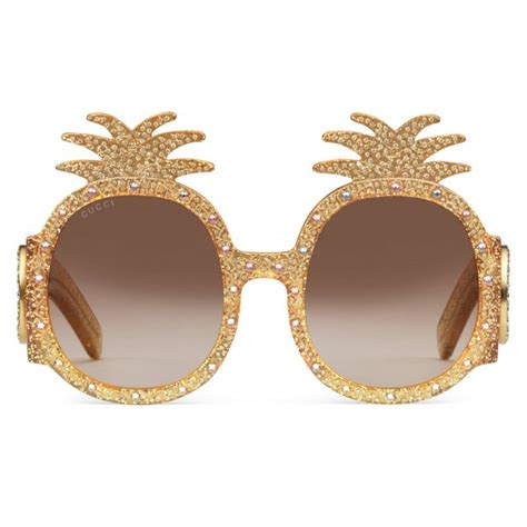 occhiali da sole gucci ananas|Occhiali da sole da donna Gucci, Autunno/Inverno 2024 .